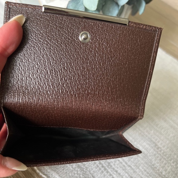 Vintage Gucci Monogram Wallet Beige and Brown with Gold hardware GUC - Picture 8 of 12
